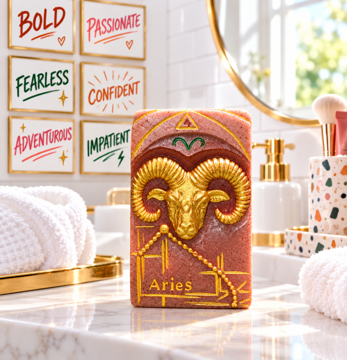 Aries Woman Flame Kiss Bar Soap