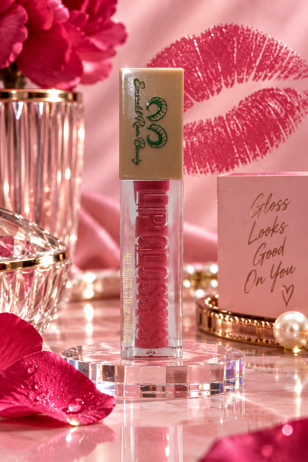 Moisturizing, Plumping Lip Gloss - Petal Reign