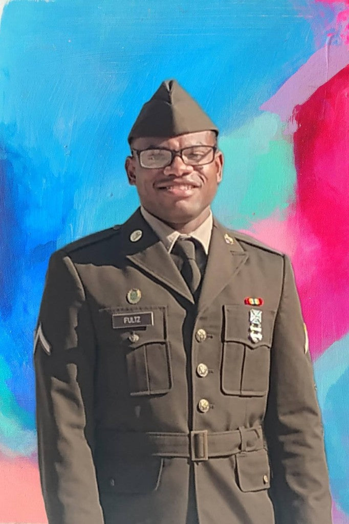 Ron-El Eugene Fultz, Jr. in Army dress uniform